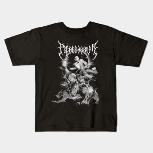 Death Metal PeeWee Herman With Cerberus Kids T-Shirt